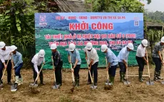 Khởi công tái thiết nhà ở vùng lũ tại xã Mường Hoa (Sa Pa)