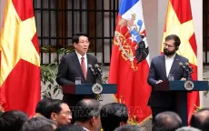 Chủ tịch nước Lương Cường và Tổng thống Chile Gabriel Boric gặp gỡ báo chí