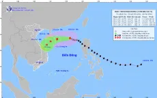 Bão số 9 giật cấp 14, cách quần đảo Hoàng Sa khoảng 480 km