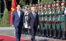 Chủ tịch nước Lương Cường chủ trì lễ đón Quốc vương Campuchia Norodom Sihamoni