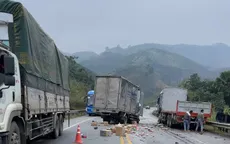 Nguyên nhân 2 xe tải tông nhau trên cao tốc Nội Bài - Lào Cai làm 2 người tử vong