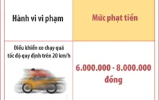 Mức phạt tiền đối với hành vi vi phạm phổ biến của ô tô, xe máy từ 1/1/2025