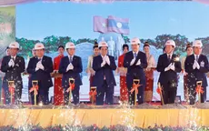 Hai Thủ tướng Việt Nam-Lào dự lễ khởi công Công viên Hữu nghị Lào-Việt