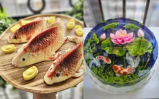 Cá chép thạch 3D vừa ngon vừa đẹp mắt tiễn ông Công ông Táo về trời