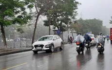 Thời tiết đêm 31/1: Thủ đô Hà Nội có mưa nhỏ, mưa phùn