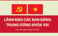 Lãnh đạo các Ban Đảng Trung ương khóa XIII sau khi tinh gọn