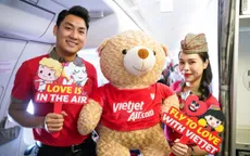 Bay Vietjet là có gấu trong mùa lễ Valentine này