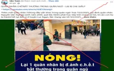 Thông tin vụ việc quân nhân Nguyễn Văn Nghiệp tử vong