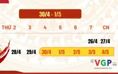 Giỗ Tổ Hùng Vương người lao động được nghỉ 3 ngày, Lễ 30/4 - 1/5 nghỉ 5 ngày liên tiếp