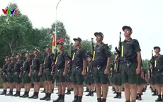 Công an hăng say tập luyện cho lễ kỷ niệm 50 năm Giải phóng miền Nam