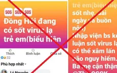 Thông tin trẻ mắc virus lạ có thể xâm nhập vào não là sai sự thật