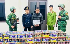 Bắt giữ đối tượng vận chuyển trái phép 84kg pháo nổ từ Lào về Việt Nam tiêu thụ