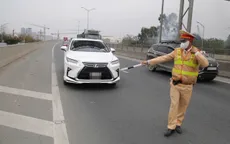 Xử phạt nhiều xe đi vào làn khẩn cấp trên đường Vành đai 3 trên cao