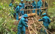 Nghệ An: Hủy nổ thành công quả bom 340 kg còn nguyên kíp nổ