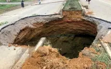"Hố tử thần" trên Quốc lộ 3B ở Bắc Kạn tiếp tục mở rộng