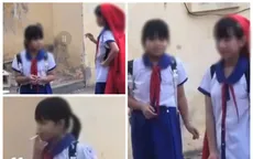 Xác minh video nhóm nữ học sinh tiểu học hút thuốc trong sân trường