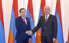 Chủ tịch Quốc hội Trần Thanh Mẫn hội kiến Tổng thống Armenia Vahagn Khachaturyan