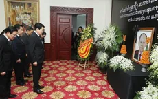 Chủ tịch nước Lương Cường viếng đồng chí Khamtay Siphandone