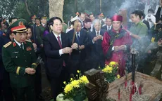 Chủ tịch nước Lương Cường dâng hương Giỗ Tổ Hùng Vương