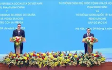 Thủ tướng Phạm Minh Chính và Thủ tướng Tây Ban Nha Pedro Sanchez họp báo chung