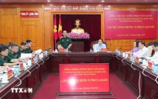 Đại tướng Phan Văn Giang làm việc với Ban Thường vụ Tỉnh ủy Lạng Sơn