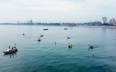 Nghệ An: Sôi động giải đua thuyền Mủng Cửa Lò 2025