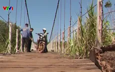 Lâm Đồng: Cầu treo xuống cấp nghiêm trọng, tiềm ẩn nguy cơ mất an toàn