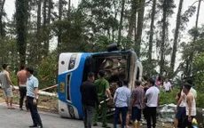 Ô tô khách lật trên đèo Tam Đảo, nhiều người bị thương