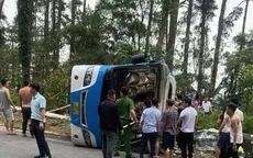 Tạm giữ hình sự lái xe trong vụ lật xe khách trên đèo Tam Đảo