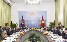 Chủ tịch Quốc hội Trần Thanh Mẫn hội kiến Chủ tịch Đảng Nhân dân Campuchia Hun Sen