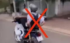 Xử lý nam sinh điều khiển xe gắn máy bằng chân