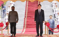 Chủ tịch nước Lương Cường chủ trì lễ đón chính thức Tổng thống Sri Lanka