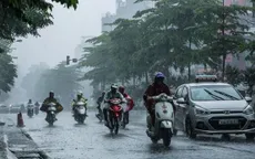 Không khí lạnh tràn về, Bắc Bộ và Bắc Trung Bộ mưa dông mạnh, trời chuyển mát