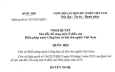 Toàn văn Nghị quyết sửa đổi, bổ sung một số điều của Hiến pháp