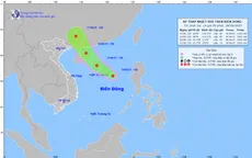 Áp thấp trên Biển Đông mạnh lên thành áp thấp nhiệt đới