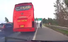 Đón khách trên cao tốc Nội Bài - Lào Cai, tài xế xe khách đối diện mức phạt đến 12 triệu đồng