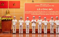 Công an tỉnh Quảng Trị công bố quyết định sáp nhập và bổ nhiệm cán bộ
