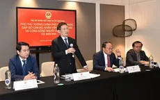 Phó Thủ tướng Hồ Đức Phớc gặp gỡ cán bộ, nhân viên Đại sứ quán và cộng đồng người Việt tại Tây Ban Nha
