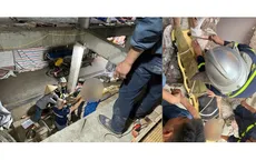 Kịp thời giải cứu công nhân bị bê tông đổ sập lên người