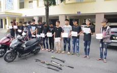 Bắt giữ nhóm thanh, thiếu niên cầm theo hung khí rượt đuổi nhau trên đường phố