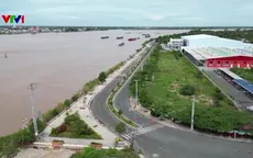Đồng Tháp: Bờ kè sông Tiền sạt lở nghiêm trọng