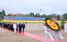 Lãnh đạo Đảng, Nhà nước, Đảng ủy Công an Trung ương, Bộ Công an vào Lăng viếng Chủ tịch Hồ Chí Minh
