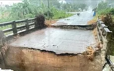 Đồng Nai: Mưa lớn làm sập mố cầu dân sinh