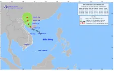 Áp thấp nhiệt đới giật cấp 9, gây mưa lớn ở Bắc Bộ và Bắc Trung Bộ