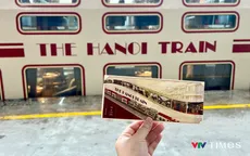 Đoàn tàu du lịch 2 tầng "Hà Nội 5 cửa ô" chính thức lăn bánh