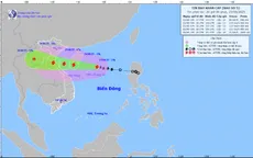 Bão số 5 giật cấp 12, cách đặc khu Hoàng Sa 220 km