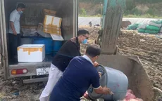 Tiêu hủy hơn 800kg thịt lợn và chả ram không rõ nguồn gốc