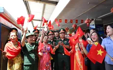 Các chiến sĩ diễu binh hoàn thành nhiệm vụ, trở về đơn vị