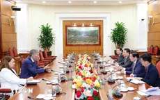 Trưởng ban Nội chính Trung ương tiếp Tổng Bí thư Đảng Phong trào cánh tả thống nhất Cộng hòa Dominica