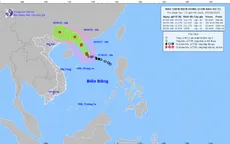 Bão số 7 giật cấp 13, di chuyển theo hướng Tây Bắc